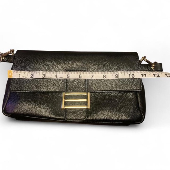 Divina Firenze Elegant Black Leather Shoulder Bag - Picture 2 of 5